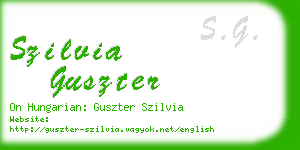 szilvia guszter business card